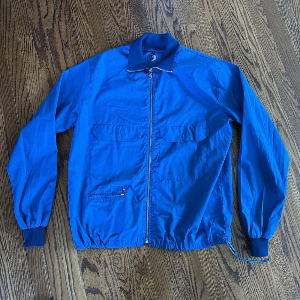 Vintage blue windbreaker/ Spring jacket